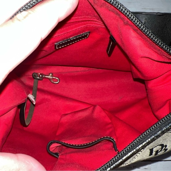 Dooney & Bourke Black and Gray Shoulder Bag with Monogram Design - Picture 9 of 10